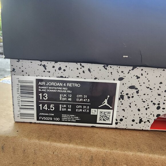 NWB Air Jordan 4 Retro Summit White size 13 - Picture 2 of 3